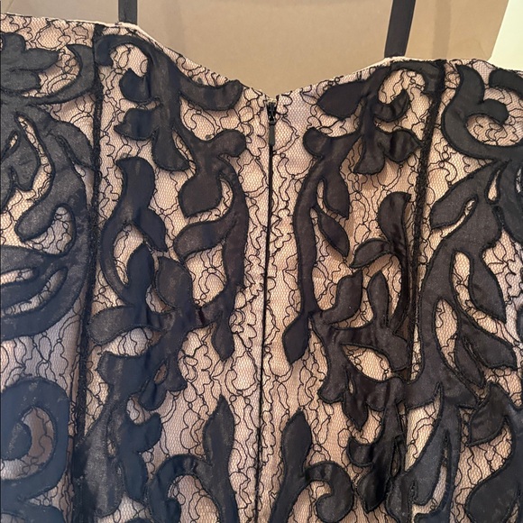Elegant Black and Cream Lace Dress - Picture 7 of 11